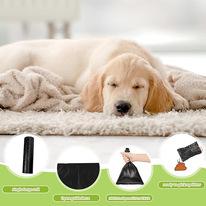 Sherr 10 Boxed Rolls 2000 Counts Dog Poop Bags Bulk Leak Proof Dog Doggy Poop Pet Waste Bags for Puppy Pets Outdoor Walking and Travel