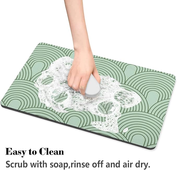 Dog Food Mats for Floors Absorbent, Pet Cat Food Mat - Quick Dry Dog Mat for Food and Water Boho Pet Supplies