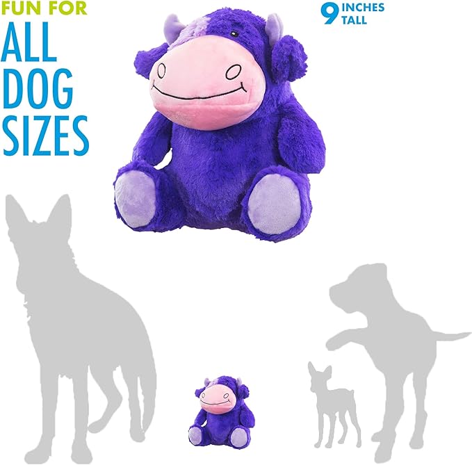 Hero Chuckles, Plush Squeaky Dog Toy, Durable Stuffed Animal with 3 in 1 Squeaker