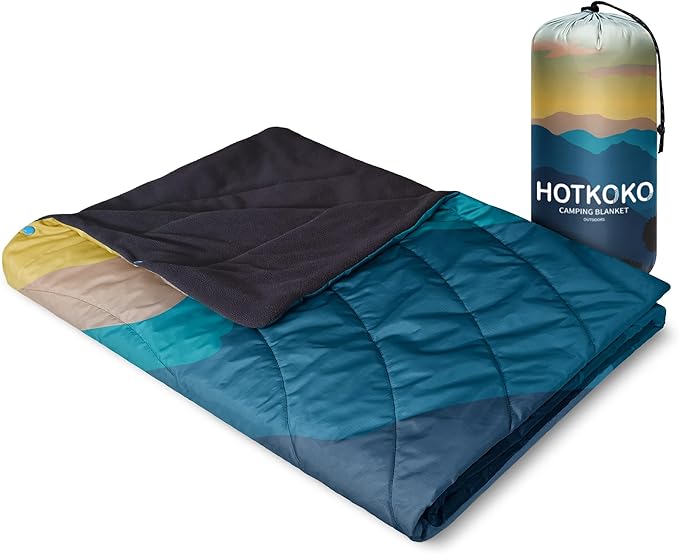 Hooded Stadium Blanket, Waterproof Fleece Wearable Camping Blanket