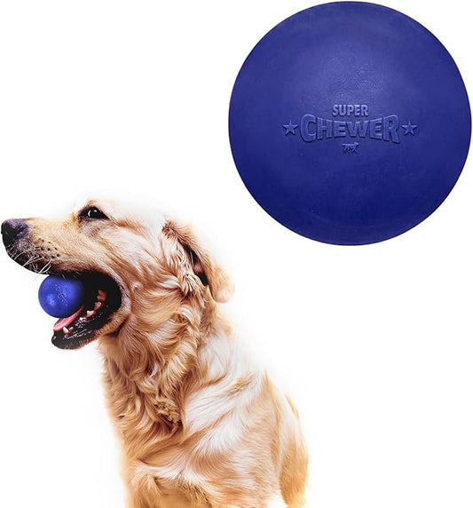 Tuff Pupper SuperChewer Tough Dog Ball Toy | Lifetime Replacement | Strong Natural Rubber | Great Dog Fetch Toy | Chew Toys for Dogs | Ultra Durable Chew Toys for Aggressive Chewers | for All Breeds