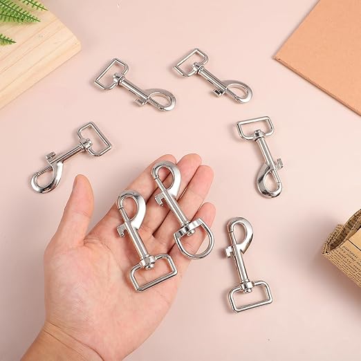 YUXIANLB 30 Pcs Heavy Duty Swivel Snap Hooks for Dog Leash, 3 Inch Flag Clasp Single Ended Clip Hooks, Multipurpose Bolt Snap for Keychain, Camera Strap, Pet Leash & Collar
