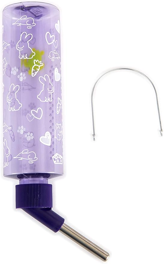 Lixit Standard Cage Water Bottles for Rabbits, Ferrets, Guinea Pigs, Hamsters, Rats, Mice and Other Small Animal's (8 Ounce, Clear Pack of 2)