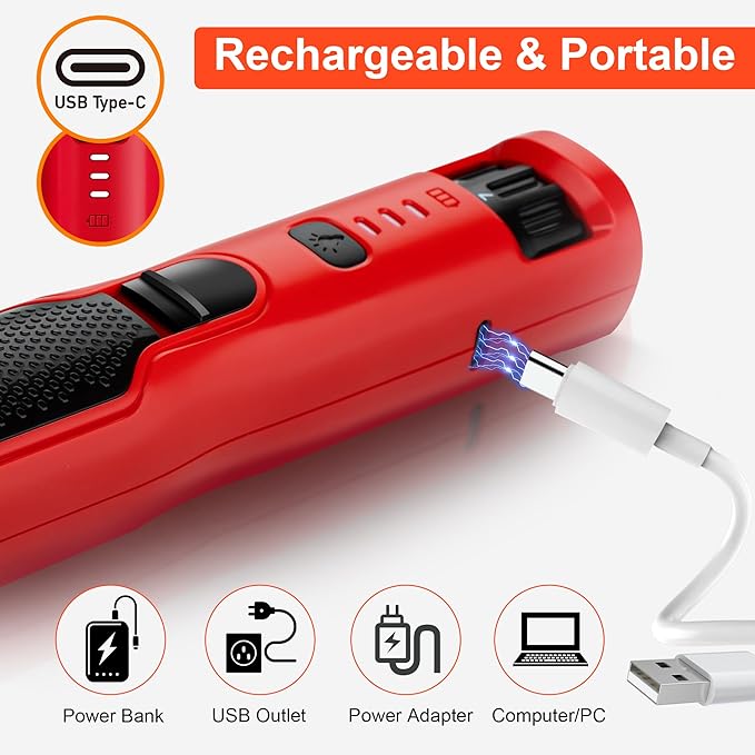 Dog Nail Grinder 7-Speed & 360° LED Light, Professional Pet Nail Grinder for Dogs and Cats, Electric Dog Nail Trimmer Painless Paws Grooming & Smoothing Tool for Large Small Dogs Cats Pets