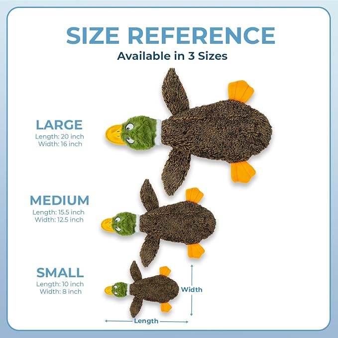 Best Pet Supplies Squeaky Dog Toys with Soft Durable Fabric for Small, Medium and Large Pets Interactive Toy for Indoor Play, Supports Active Biting and Play - Duck & Alligator, Small