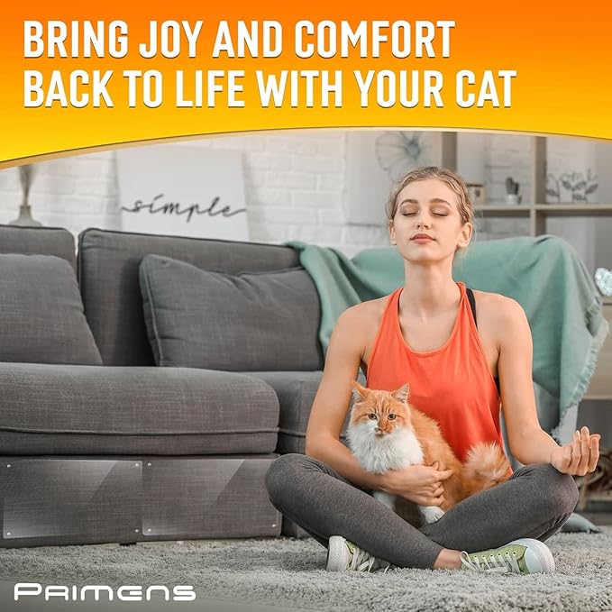 Heavy Duty Cat Scratch Deterrent Furniture Protectors for Sofa, Doors, Clear Couch Protectors from Cats Scratching, Anti Cat Scratch Tape Guards, 16 Sheets