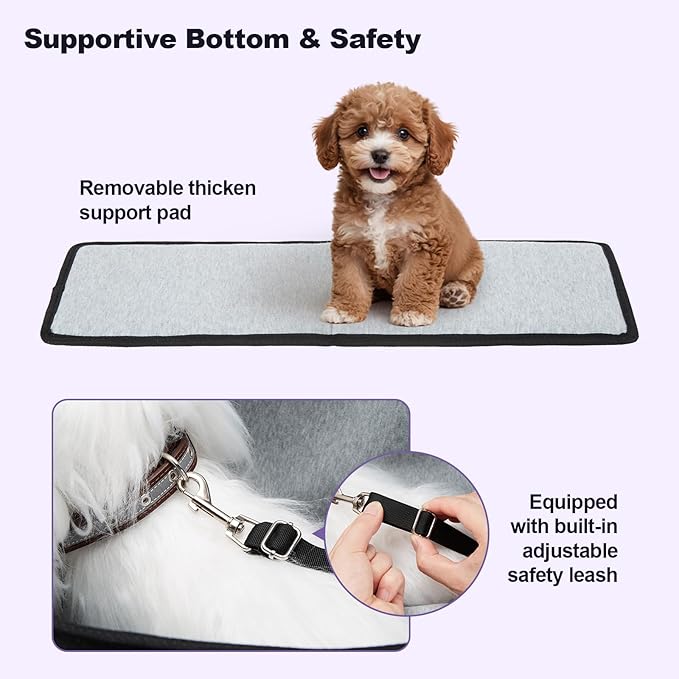 Ownpets Large Dog Purse Carrier, Carrier with Pockets for Medium Pets for Travel Vet Shopping, Fits 18-20 lbs, Cat and Dog Tote Bag, Women's Hands-Free Pet Carrier Bag, (Black)