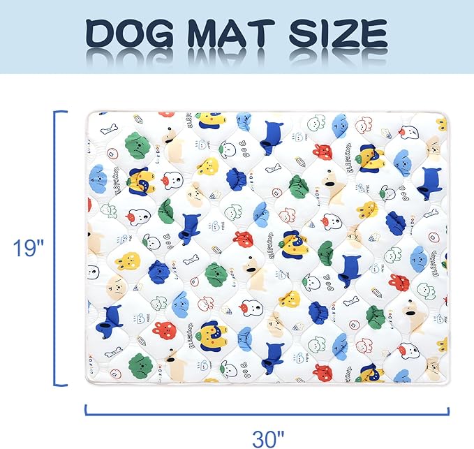 Washable Dog Crate Mat, Ultra Soft Dog Bed Mat for Sleeping with Anti-Slip Bottom for Large Medium Small Dogs Breeds (30" X 19")