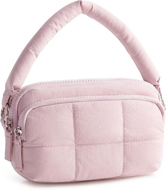 Wristlet Wallets for Women, Small Puffy Wristlet Purses with Zipper, Travel Credit Card Holder Phone Organizer Bag