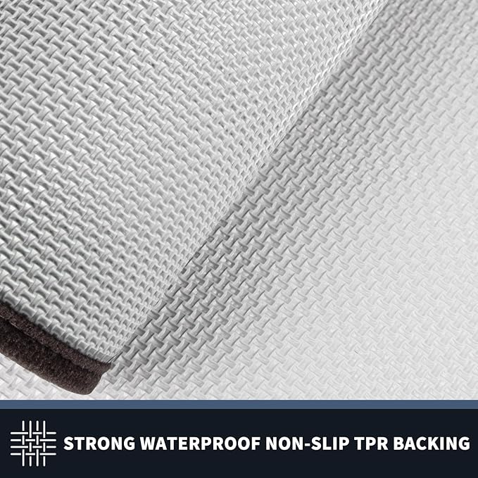 PURRUGS Dirt Trapping Door Mat 32" x 48", Non-Slip Machine Washable Entryway Rug, Entrance Mat, Indoor Front Door Mat, Super Absorbent Entry Rug for Muddy Shoes & Paws, Grayish Brown & Coffee