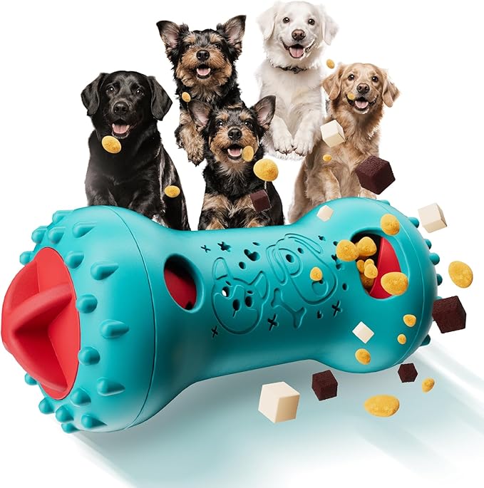 knitly Interactive Dog Toys, Adjustable Treat Dispensing Toy to Keep Them Busy, Dog Enrichment for Brain Stimulation & Cognitive for Puppy Puzzle to Reduce Boredom-Ideal Gift for All Dogs(Rigid Nylon)