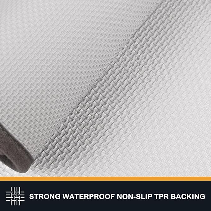 PURRUGS Dirt Trapping Door Mat 32" x 47", Non-Skid/Slip Machine Washable Microfiber Entrance Rug, Shoes Scraper, Dog Doormat, Super Absorbent Floor Mat for Muddy Wet Shoes and Paws, Grey