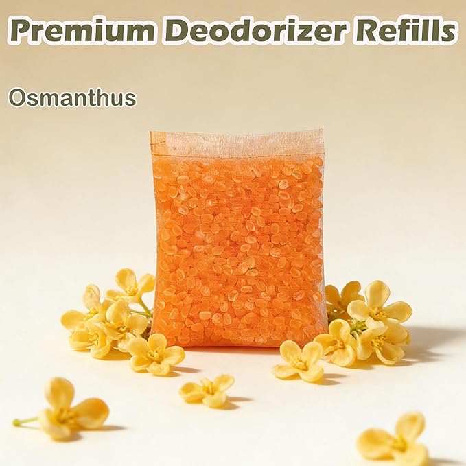 12 Pack Litter Box Deodorizer Refills for Whisker OdorTrap Pod, Odor Filters for Traditional Litter Boxes (Osmanthus)
