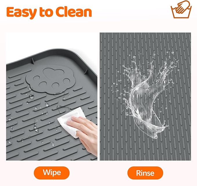 Pee Pads for Dogs, 50" x 35" Extra Large Reusable Silicone Mat, Washable Puppy Training Pads for Potty Training, Non-Slip, Leak-Proof, Indoor Floor Protection (Dark Grey)