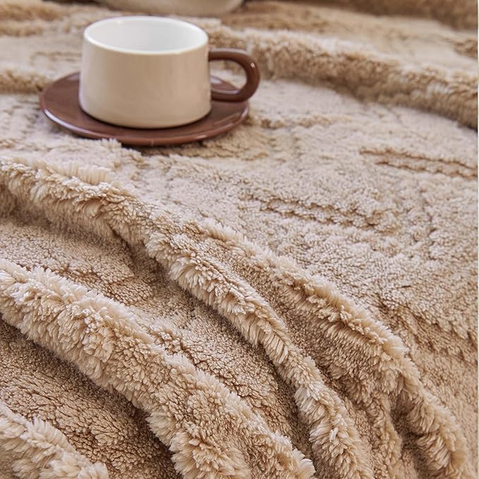Sherpa Fleece Couch Cover for 3 Cushion Sofa, Brown, 71" x 150" - Pet Proof Sofa Covers Heavy Duty Scratch Resistant Pet Friendly Furniture Cover - Easy Install, Machine Washable