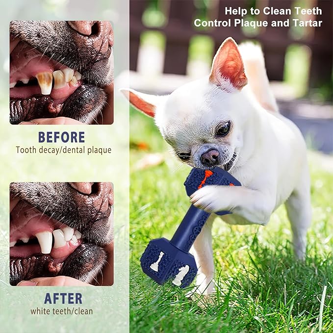 Hswaye Dog Chew Toys for Aggressive Chewers,Food Grade Non-Toxic Dental Pet Toy,Tough Durable Indestructible Dog Toys for XSmall Dogs.Blue（5IB-8IB）