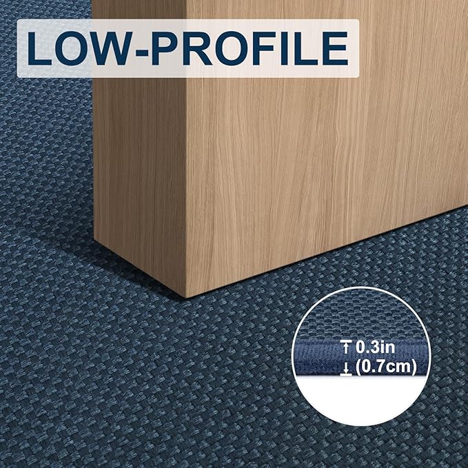 LEKEEPGO Door Mat 24"x36", Non Slip Door Mat Indoor Entrance, Rubber Backing Front Indoor Doormat Washable Absorbent Low-Profile Entryway Entry Resist Dirt Inside Door Mats, Cyan Blue
