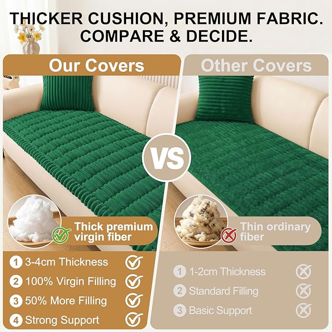 Smiry Couch Cover for Dogs, Non Slip Washable Sofa Protector for Pets, Soft Furniture Cover for Pet, Stylish Sofa Covers, Cozy Protect Against Fur, Dirt & Everyday Messes (Turquoise, 27.6" x 70.9")