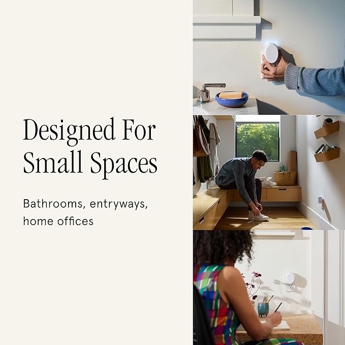 Pura Mini Smart Fragrance Diffuser for Small Spaces Adjustable Smart Home Device with LED Light & Automatic Vial Detection - Includes 1 Scent Refill; White Tea no.1