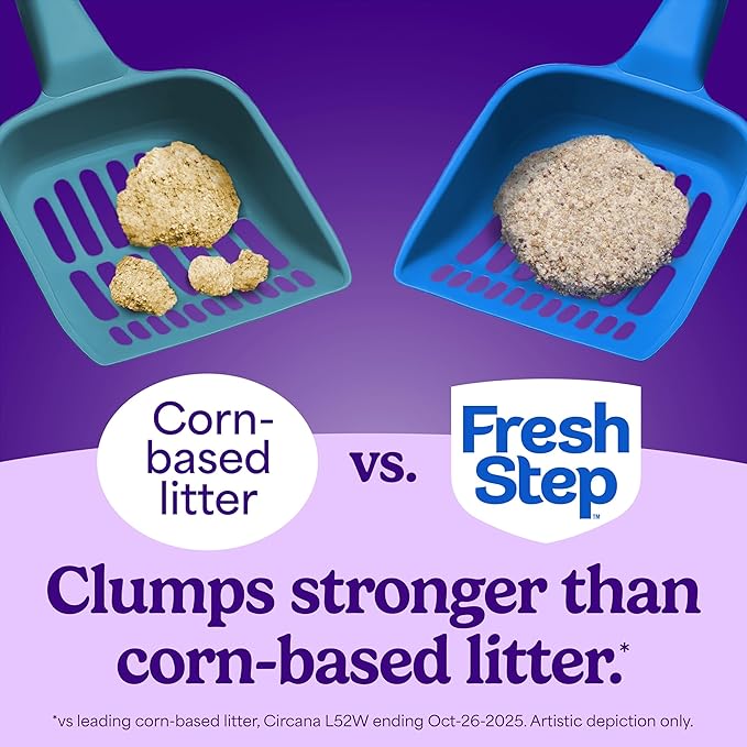 Fresh Step Clean Paws Advanced Multi Cat Clumping Litter with Febreze Freshness, 18.5 lb Each, Pack of 2 (Package May Vary)