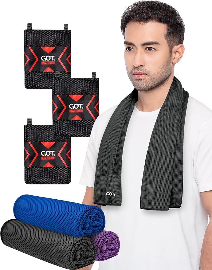 GOT Sports Cooling Towel (40"x12") – Chilly Towel for Neck & Face Wraps - Cooling Rag for Hiking, Gym, Yoga & Workouts