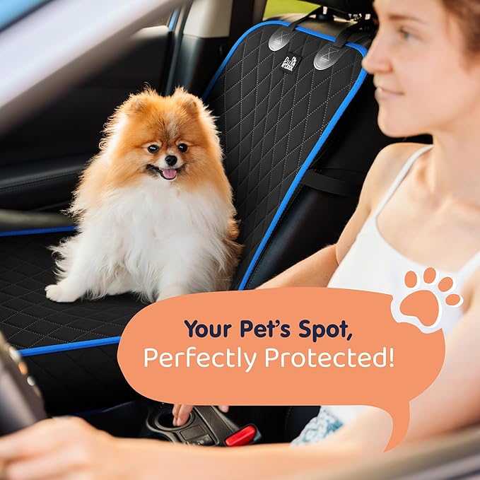 Front Seat Dog Cover for Car, Truck & SUV - Waterproof, Non-Slip Pet Car Seat Cover for Dogs - Durable, Easy to Install & Clean, Front Passenger Seat Protector for Pets & Vehicles