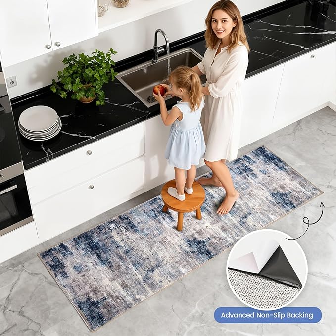 Kitchen Rug Set 3Pcs, Boho Rug Sets Non Slip Washable for Floor Thick Farmhouse Kitchen Decor Runner Rugs for Kitchen, Entryway，Laundry, Hallways 20''x32''+20''x48''+20''x59