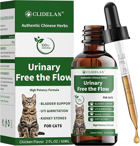 Cat Bladder Treatment for Stones & Crystals, Kidney Stones Dissolver for Cat - Urinary Tract Infection Treatment for Kidney and Bladder Stones, Herbal CatUTI Remedy for Stone Relief & Prevention