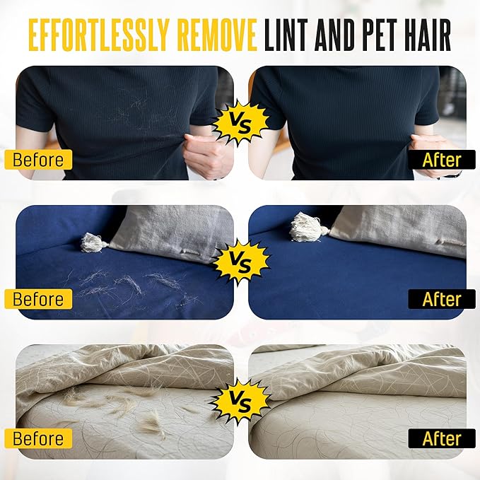 NEXIBY– Pet Hair Removal Glove & Scraper Set | Electrostatic Grooming Mitt for Dog & Cat Hair | Magic Brush Tool for Furniture & Clothes | Reusable Pet Fur Remover Glove | Includes 1 Glove & 1 Scraper