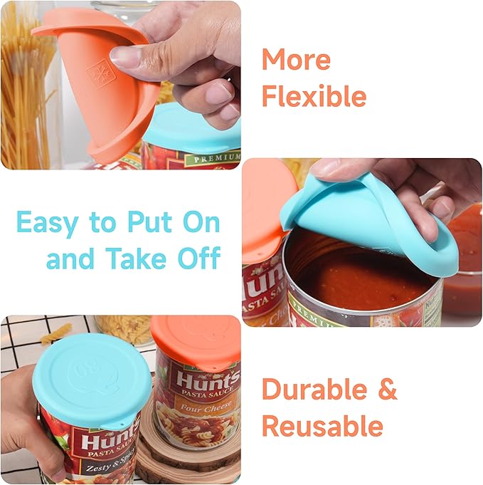 1PCS 3.5-inch/8.2cm Silicone Can Lids for Hunt's | Starkist | Kirkland | Progresso Can, Food Sealing Lids for 3.5-inch Can, Can Cover Topper for Canned Good, Freezer Dishwasher Safe (Can NOT Included)