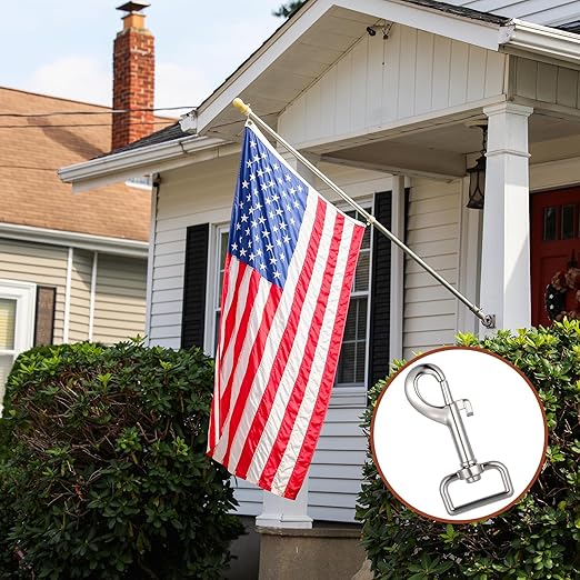 YUXIANLB 30 Pcs Heavy Duty Swivel Snap Hooks for Dog Leash, 3 Inch Flag Clasp Single Ended Clip Hooks, Multipurpose Bolt Snap for Keychain, Camera Strap, Pet Leash & Collar