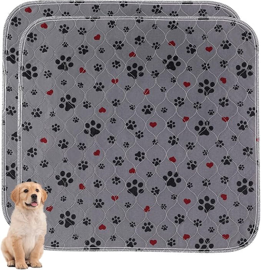 Washable Pee Pads for Dogs,2 Pack Extra Large 42"x42" Super Absorbent Reusable Puppy Pads,Non-Slip 100% Waterproof Dog Pee Pads,Pet Training Pads for Couch, Crate,Potty Training,Floor