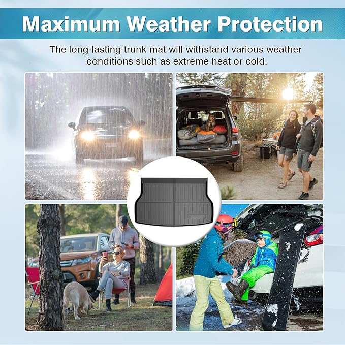 Mixsuper Custom Fit Cargo Liner for Acura RDX 2013-2018 Trunk Mat All Weather Rear Cargo Mat Trunk Liner Black
