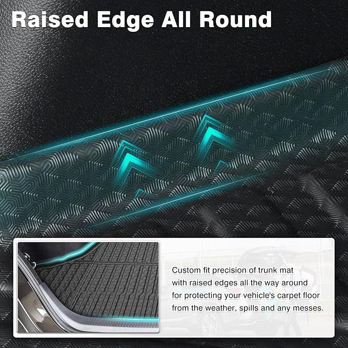 Mixsuper Cargo Liner for Toyota Camry 2018-2025 (All Models Including Hybrid), Trunk Mat for Toyota Camry Accessories Cargo Mat Rear Trunk Liner Black