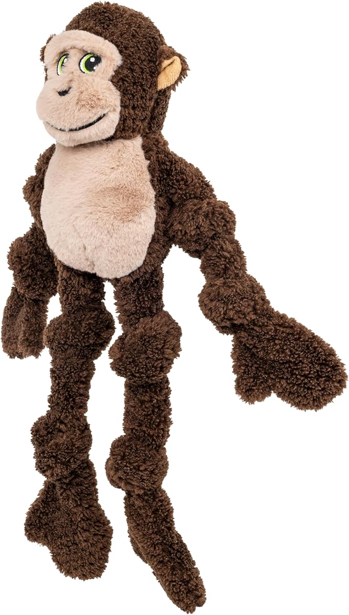 KONG Floppy Knots - Durable No‑Stuffing Squeaky Rope & Plush Dog Toy - for Teething, Playing - Monkey - for Large/X-Large Dogs