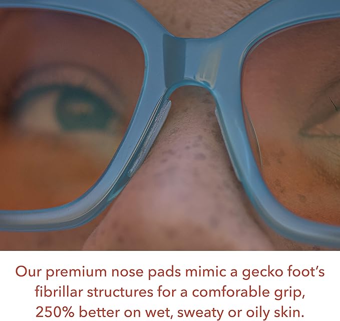 Setex Gecko Grip 1.8mm Thick Anti Slip Eyeglass Nose Pads, (Bulk Pack 15 Black Pair) USA Made, 2500 Innovative Microstructured Fibers per Nose Pad, 1.8mm x 7mm x 16mm