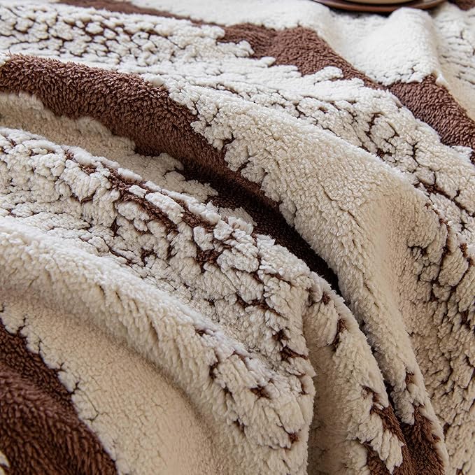 Sherpa Fleece Couch Cover for 2 Cushion Sofa, Brown, 71" x 118" – Pet Proof Sofa Covers, Heavy Duty, Scratch Resistant, Pet Friendly Furniture Cover – Easy Install, Machine Washable