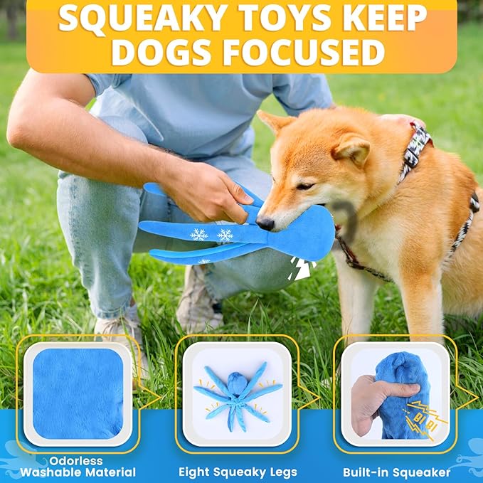 LOYEE 8 Pack Puppy Toysfor Small Dogs, Luxury Dog Chew Toys with Squeaky Plush Toys, Rope Toys and Ball, Teething Toys for Puppy Supplies