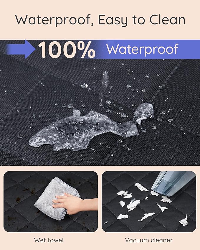 SUV Cargo Liner Waterproof Scratch-Resistant for Dogs Pet Trunk Mat with Non-Slip Bumper Flap Protector Heavy-Duty Cover for Sedans SUV