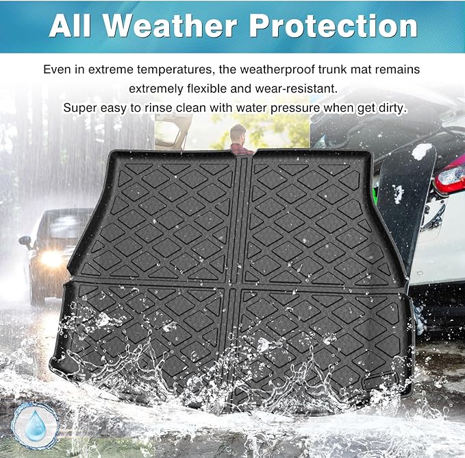 Mixsuper Cargo Liner for Toyota Venza 2021-2025 Cargo Mat All Weather Rear Trunk Liner Black