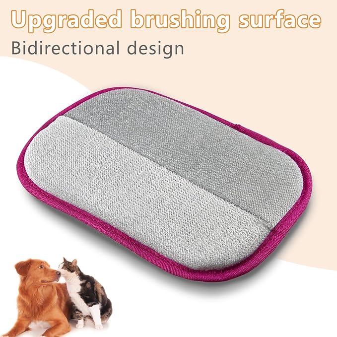 Pet Hair Removal Glove - Electrostatic Cat Dog Hair Remover Glove, Reusable Magic Brush Pet Hair Remover Tool for Couch, Carpet, and Car Seat (Pink,1 Pack)
