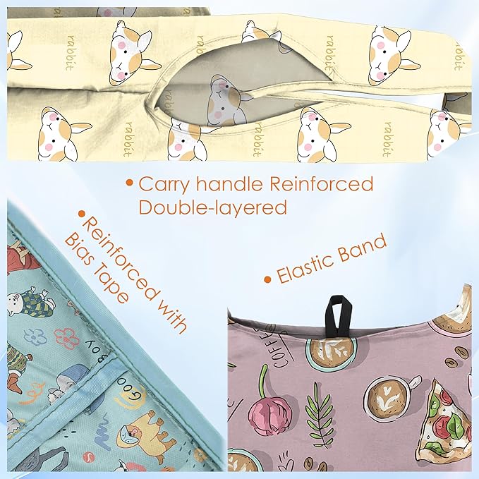 BeeGreen Animal Reusable Grocery Bags Bulk Gifts 12-Pack - Large Tote with Zipper Pouch | Foldable & Washable Polyester Shopping Bags Heavy Duty Animal Lover Gifts Reusable Bag With Handles