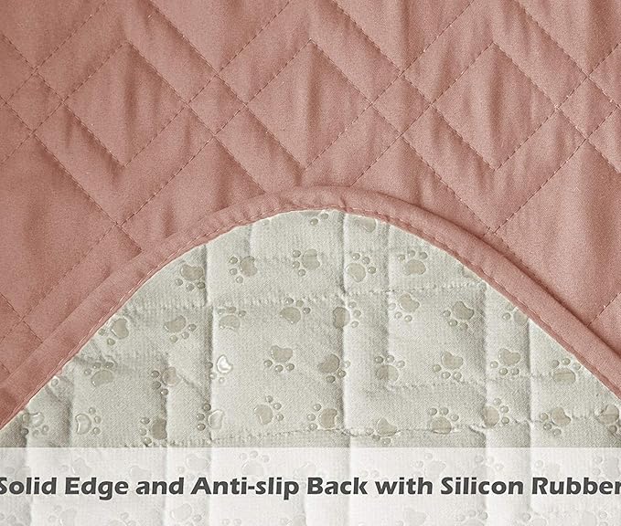 Ameritex Waterproof Nonslip Recliner Cover Stay in Place, Dog Chair Cover Furniture Protector, Ideal Recliner Slipcovers for Pets and Kids (Pink, 23")