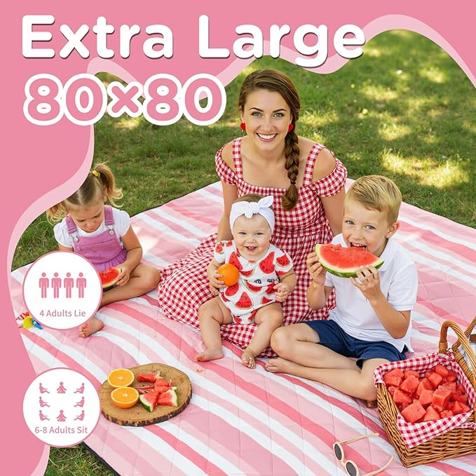 Waterproof Picnic Blanket Outdoor Camping Beach Mat Extra Large Foldable Car Essential Roadtrip Gadget Rv Accessories Glamping Tent Gear Must Haves Hiking Stuff Backpacking Necessities Gift
