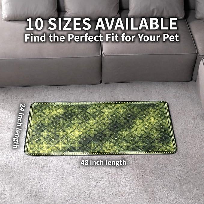 Dog Pee Pads Training Pads Upgrade Triple Thickness All-Purpose Super Absorbent & Leak-Proof, Quick Dry and Leak-Proof and Odor Control (Green/Multi, 24" x48"x2PCS)