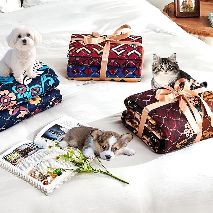 Qeils Washable Pee Pads, Reusable Puppy Pads Super Absorbent Leakproof Dog Training Pads, Non-Slip Wee Wee Pads for Crate, Floor, Potty Pads Feeding Mat Dog Pee 2 Pack 36"x24"