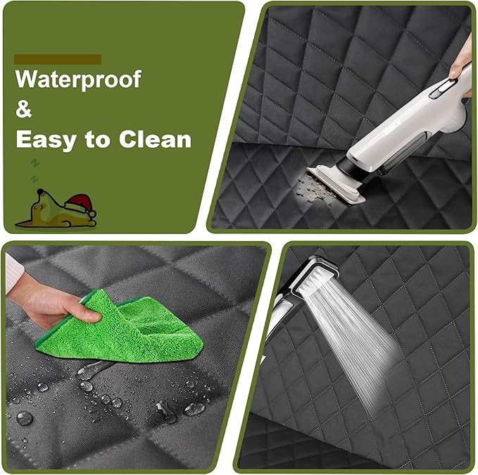 Femuar 2 Packs Car Front Seat Cover for Dogs, Waterproof Pet Car Seat Protector, Nonslip Scratch-Proof Dog Seat Cover for Cars, Trucks & SUVs