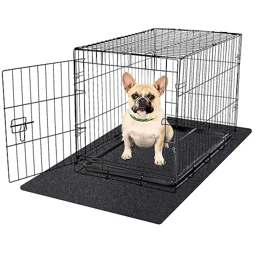 NYFITY Kennel Pad Dog Crate Mat Liner, Absorbs Urine, Waterproof, Non-Slip, Washable Puppy Pee Pad for Kennel Training - Under Pet Cage to Protect Floors, Thin Cut to Fit Design (36" x 24" - 1 Pack)
