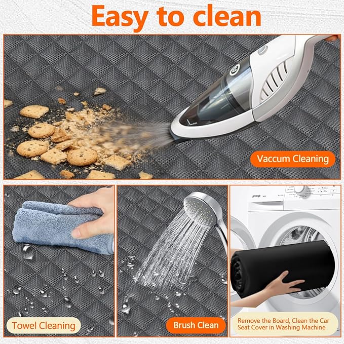 HNCPSY Dog Car Seat Cover for Back Seat Pet Cover for Dogs, Waterproof Nonslip Car Seat Covers Protector Scratchproof Pet Bench Seat Covers for Cars, Truck, SUV