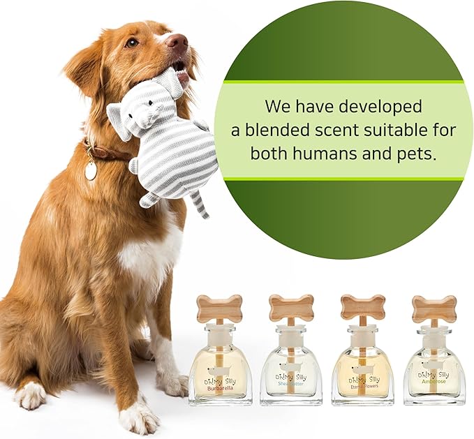 EVENDAY Oh My Silly Pet Diffuser – Compact but Powerful | Long-Lasting 60-Day Odor Removal for Dogs & Cats | Safe, Non-Toxic Aroma (Shea Butter)